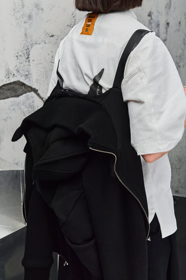 Wicked33 Boldest oversized hoodie in black, oversized silhouette with asymmetrical front zipper for a distinctive