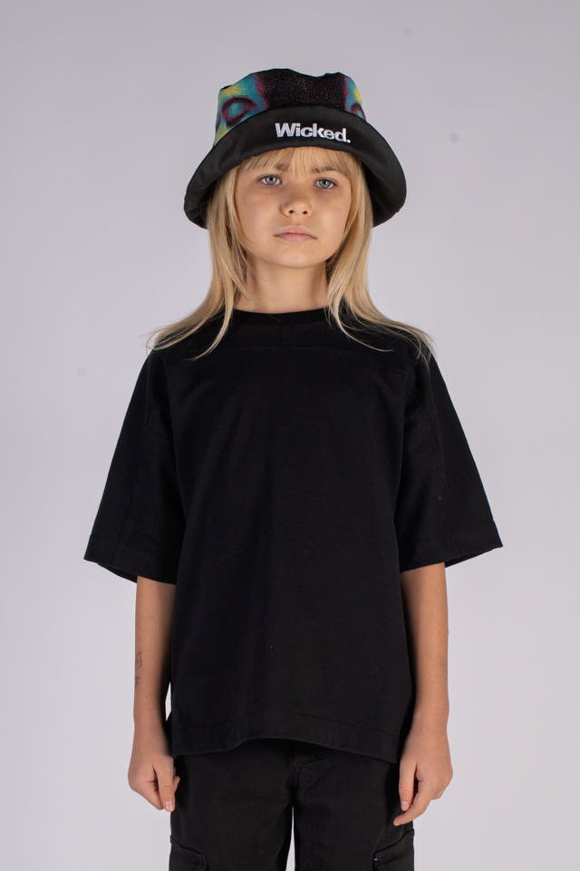 Wicked33 W33 oversized t-shirt in deep black / Black, oversized WICKED 33 back print