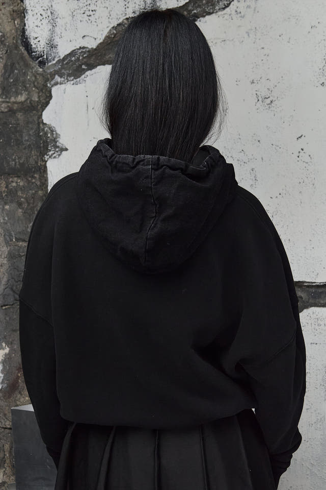 Wicked33 Strap oversized hoodie in black