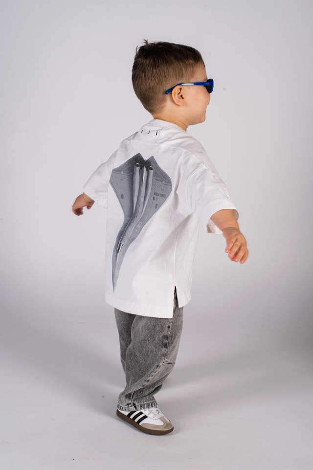 Wicked33 Sol-sol oversized t-shirt in dirty white / Off-white, oversized back print inspired by military aviation graphics