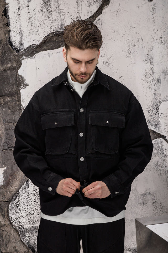 Wicked33 Blackcore streetwear jacket in black