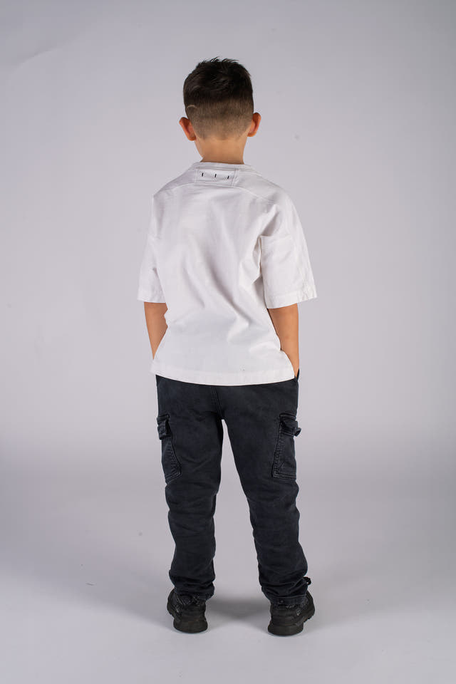 Wicked33 Pixel Love oversized t-shirt in off-white, front digital heart graphic artwork