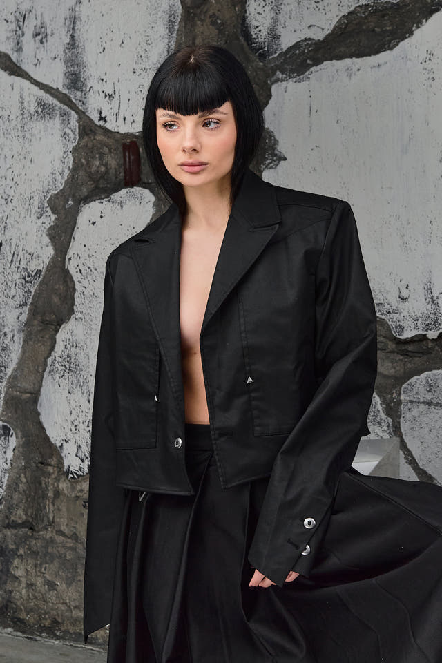 Wicked33 Arcane streetwear jacket in black