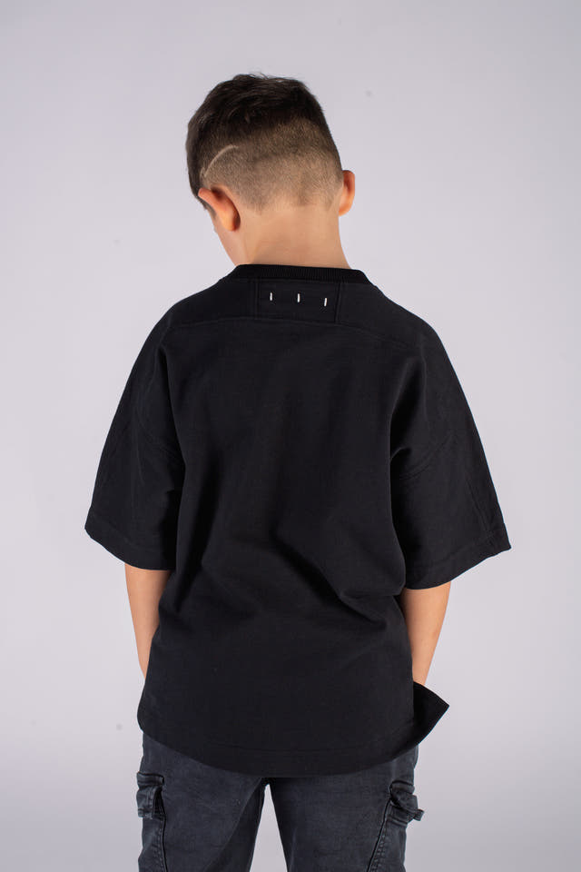 Wicked33 Dreams oversized t-shirt in black, oversized front print featuring teddy bear artwork and distorted
