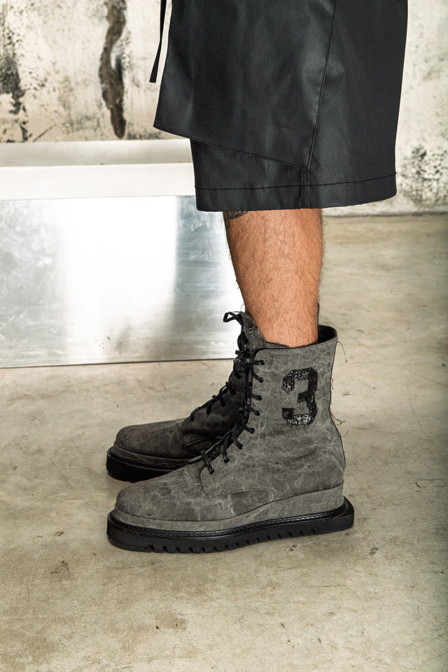 Grey boots