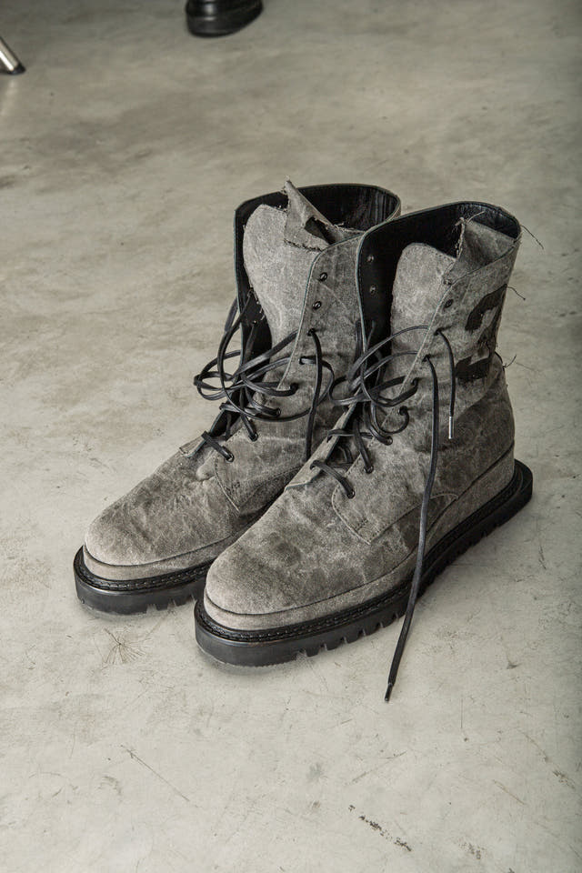 Grey boots