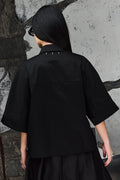 Wicked33 Mono oversized shirt in deep black