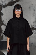 Wicked33 Mono oversized shirt in deep black