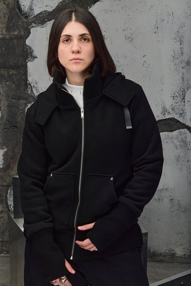 Wicked33 Boldest oversized hoodie in black, oversized silhouette with asymmetrical front zipper for a distinctive