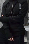 Wicked33 Boldest oversized hoodie in black, oversized silhouette with asymmetrical front zipper for a distinctive