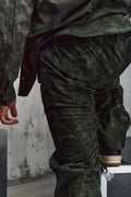 Wicked33 Swamp streetwear pants in green tie-dye