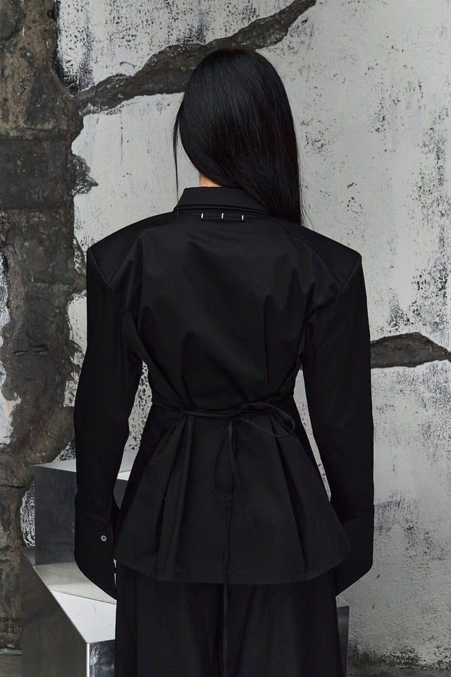 Wicked33 Onyx oversized shirt in deep black
