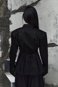 Wicked33 Onyx oversized shirt in deep black