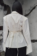 Wicked33 Ivory oversized shirt in pearl white