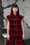 Wicked33 Redline streetwear vest in red / black