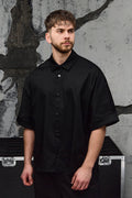 Wicked33 Mono oversized shirt in deep black