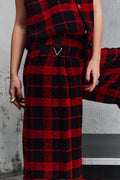 Wicked33 Redline streetwear pants in red-black checkered