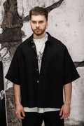 Wicked33 Phase oversized shirt in deep black
