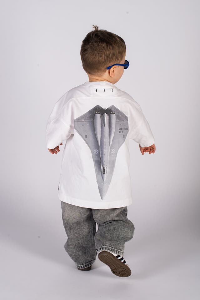 Wicked33 Sol-sol oversized t-shirt in dirty white / Off-white, oversized back print inspired by military aviation graphics