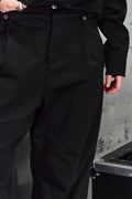 Wicked33 Noir streetwear pants in deep black