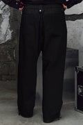 Wicked33 Noir streetwear pants in deep black