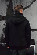 Wicked33 Boldest oversized hoodie in black, oversized silhouette with asymmetrical front zipper for a distinctive