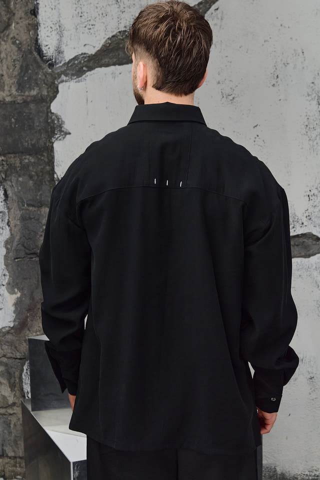 Wicked33 Silence oversized shirt in black