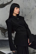 Wicked33 Onyx oversized shirt in deep black