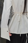 Wicked33 Ivory oversized shirt in pearl white