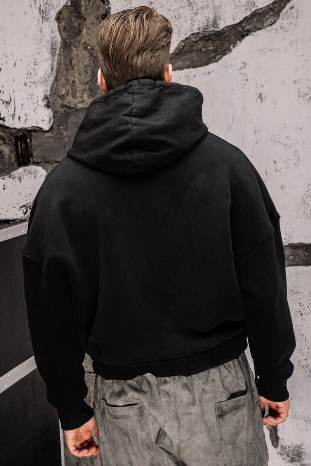 Wicked33 Strap oversized hoodie in black
