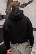 Wicked33 Strap oversized hoodie in black