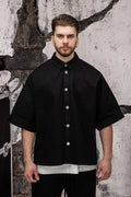 Wicked33 Phase oversized shirt in deep black