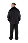 Wicked33 Satin Void oversized shirt in black