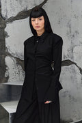 Wicked33 Onyx oversized shirt in deep black