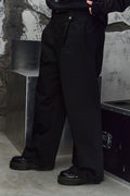 Wicked33 Noir streetwear pants in deep black