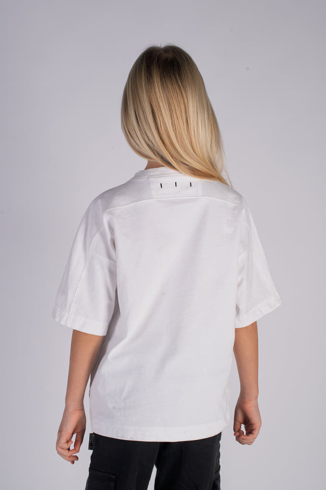 Wicked33 Pixel Love oversized t-shirt in off-white, front digital heart graphic artwork