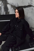 Wicked33 Blackcore streetwear jacket in black