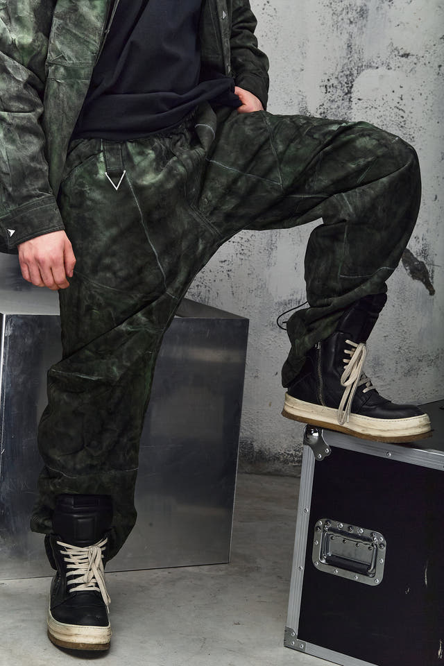 Wicked33 Swamp streetwear pants in green tie-dye
