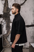 Wicked33 Phase oversized shirt in deep black