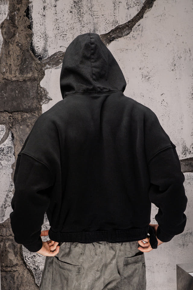 Wicked33 Strap oversized hoodie in black