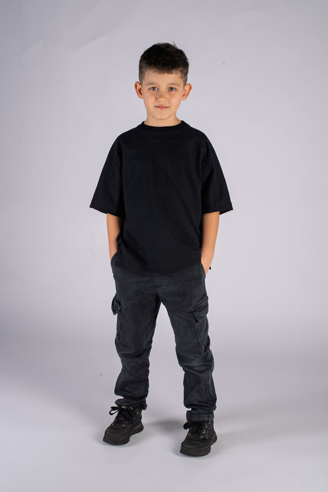Wicked33 Born Wild oversized t-shirt in deep washed black, oversized back statement print