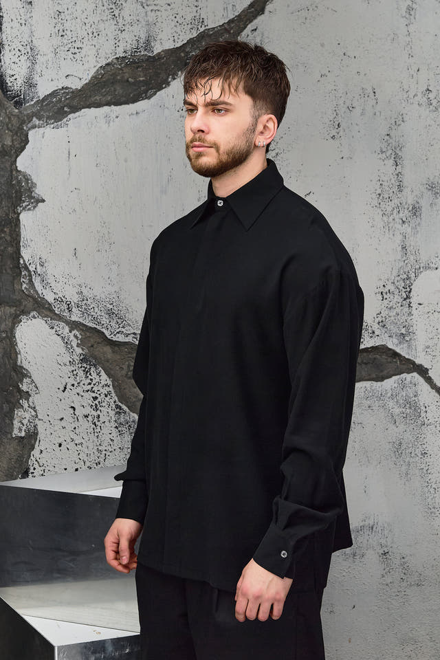 Wicked33 Silence oversized shirt in black