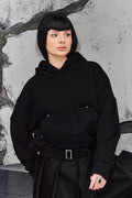 Wicked33 Strap oversized hoodie in black