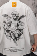 Wicked33 Genesis oversized t-shirt in off-white, back print + subtle front graphic