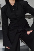 Wicked33 Onyx oversized shirt in deep black