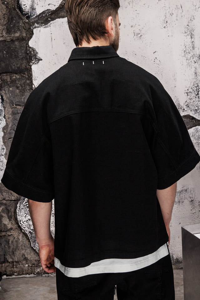 Wicked33 Phase oversized shirt in deep black