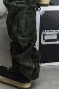 Wicked33 Swamp streetwear pants in green tie-dye