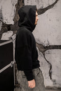 Wicked33 Strap oversized hoodie in black