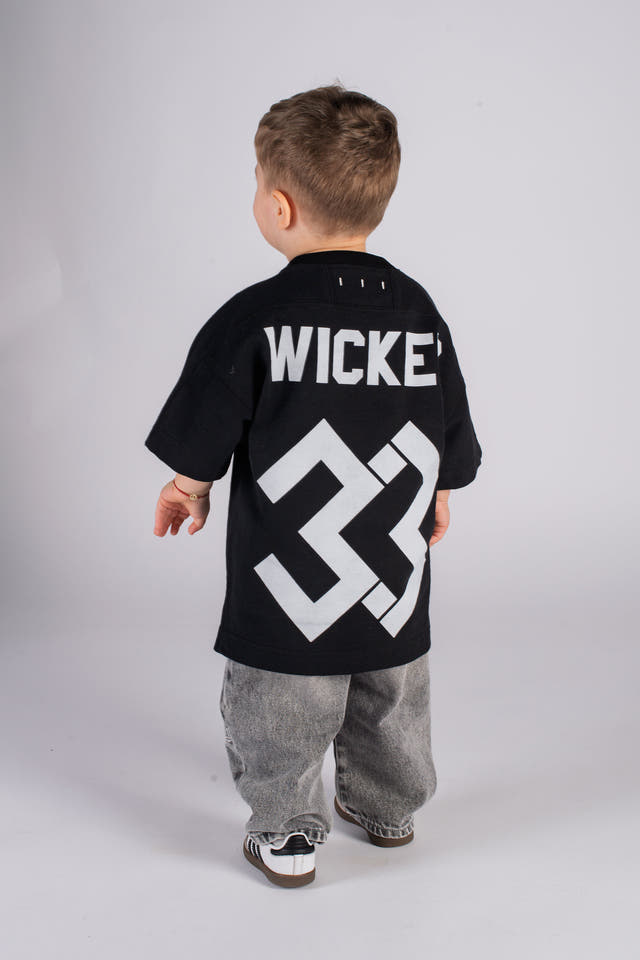 Wicked33 W33 oversized t-shirt in deep black / Black, oversized WICKED 33 back print