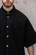 Wicked33 Phase oversized shirt in deep black